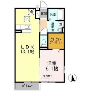 ル アンブル A【1階】の間取り