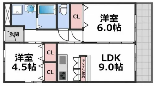 レジデンス新深江【5階】の間取り