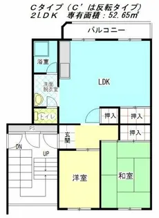 公社賃貸SMALIO 熊取B【4-303号室】の間取り