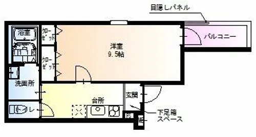 フジパレス喜連瓜破Ⅱ番館【1階】の間取り