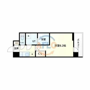 エスリードレジデンス梅田クラスシティ【2階】の間取り