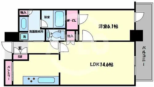 グランドメゾン新梅田タワー【12階】の間取り