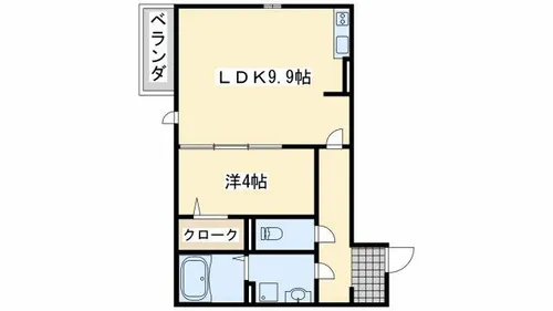 グランド関空A棟【2階】の間取り