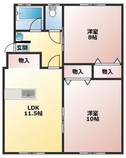 カトウハイツ【2階】の間取り
