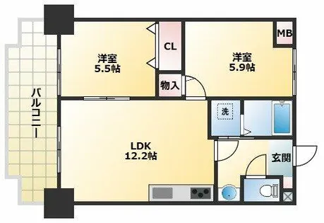 駒川グリーンマナー【5階】の間取り