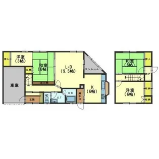 北海道函館市東山3丁目【一戸建】の間取り