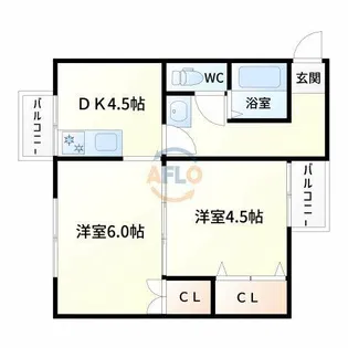 ビギンハイツ【2階】の間取り