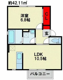 ペルル黒崎【1階】の間取り