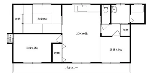 西町ハイツ【2階】の間取り