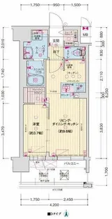 ソルテラスUMEDA NORTH【5階】の間取り