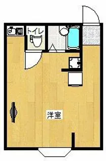 レアレア梅田1番館【2B号室】の間取り