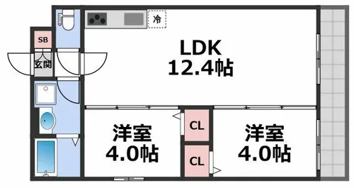 Avantio Clair【1階】の間取り