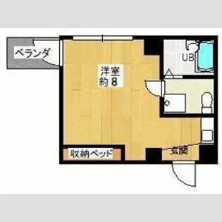 ホワイトハウス公園前【404号室】の間取り