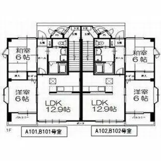 ハイステージ弐番館【A102号室】の間取り