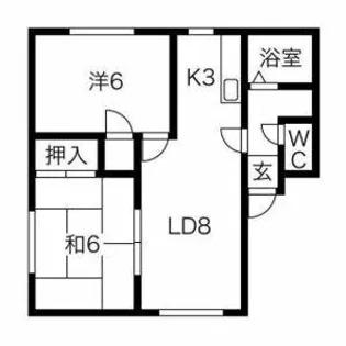 NORTH FIELD弐番館【202号室】の間取り