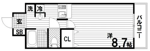 プレアデス月見山【6階】の間取り