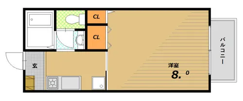 1Kの間取り画像