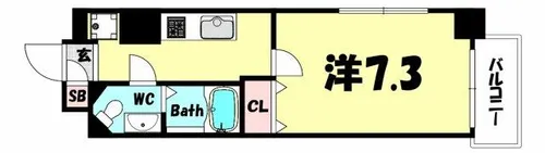 JPレジデンス神戸【2階】の間取り