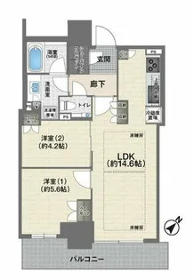 ザ・セントラルマークタワー【8階】の間取り
