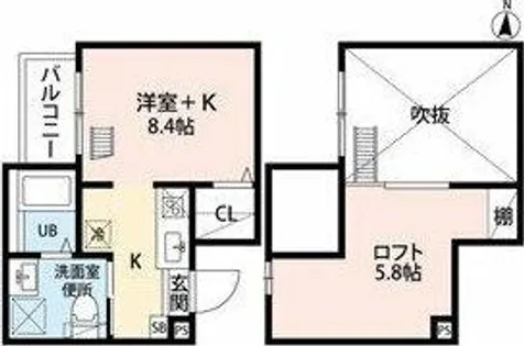セジョリグラース【2階】の間取り