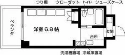 ジュネスコート桜山【5階】の間取り