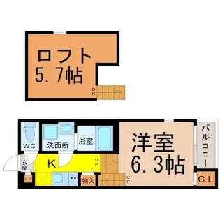 クレセール平安通【1階】の間取り