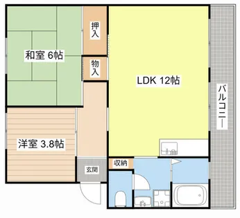 南井ハイツ【1階】の間取り