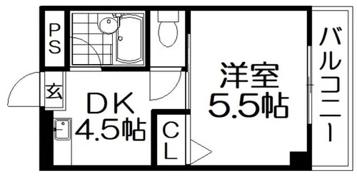 ロータリーマンション香里北之町【4階】の間取り