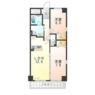 ベリエ茶五【6階】の間取り