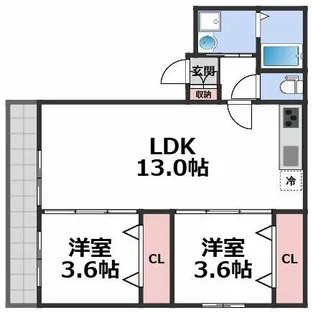 Avantio Clair【2階】の間取り