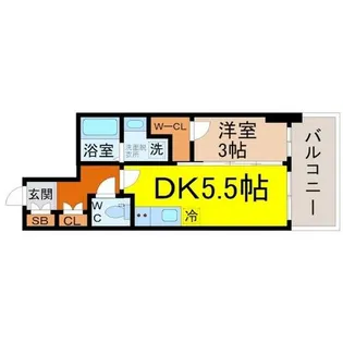 1DKの間取り画像