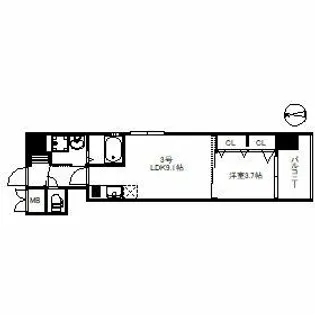 MODERN PALAZZO 姪浜 NORTH【7階】の間取り