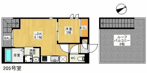 Grandtic Rein eins【2階】の間取り