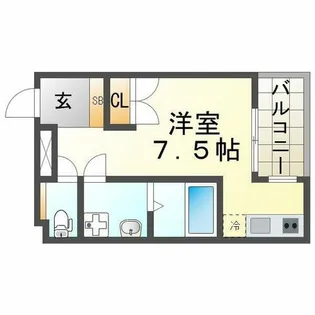 ソリューション甲子園【602号室】の間取り