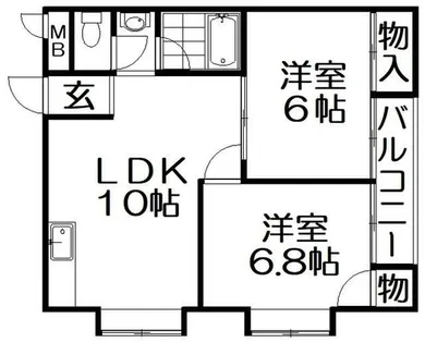 ウエストワンⅢ【4階】の間取り