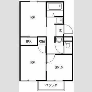 フローレス篠木【2階】の間取り