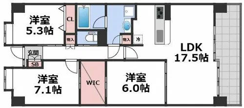 フロンティアタワー難波EAST【2階】の間取り