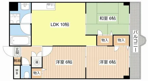 セジュール【406号室】の間取り
