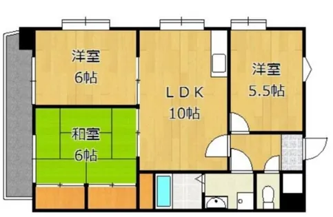 ニューエバーグリーン小倉【0703号室】の間取り