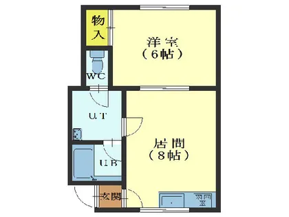 コンフレール富岡【105号室】の間取り