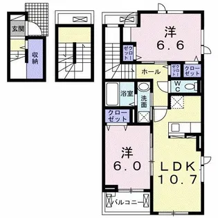 エルデノース【3階】の間取り