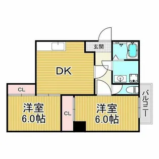 ロイヤル甲子園【3階】の間取り
