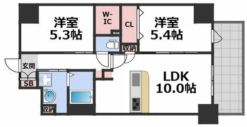 スプランディッド都島【8階】の間取り