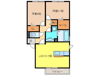 ブラン・レジデンスA【1階】の間取り