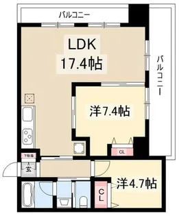 パレス大井【6号室】の間取り