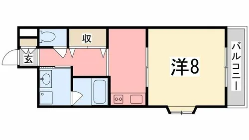 リバーサイド白鷺【103号室】の間取り