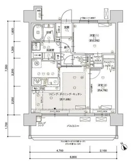 ブライム名古屋【502号室】の間取り