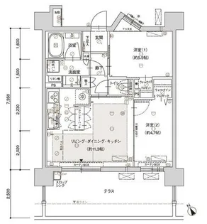 ブライム名古屋【1階】の間取り