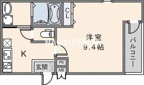 フジパレス中央長田Ⅱ番館【303号室】の間取り
