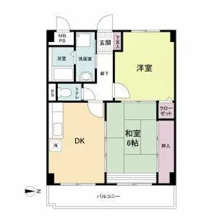カーサファミール【1階】の間取り